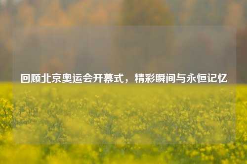 回顾北京奥运会开幕式，精彩瞬间与永恒记忆