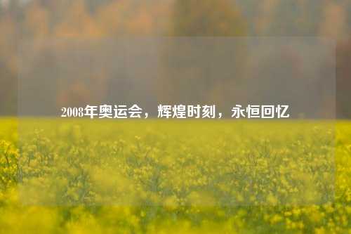 2008年奥运会，辉煌时刻，永恒回忆